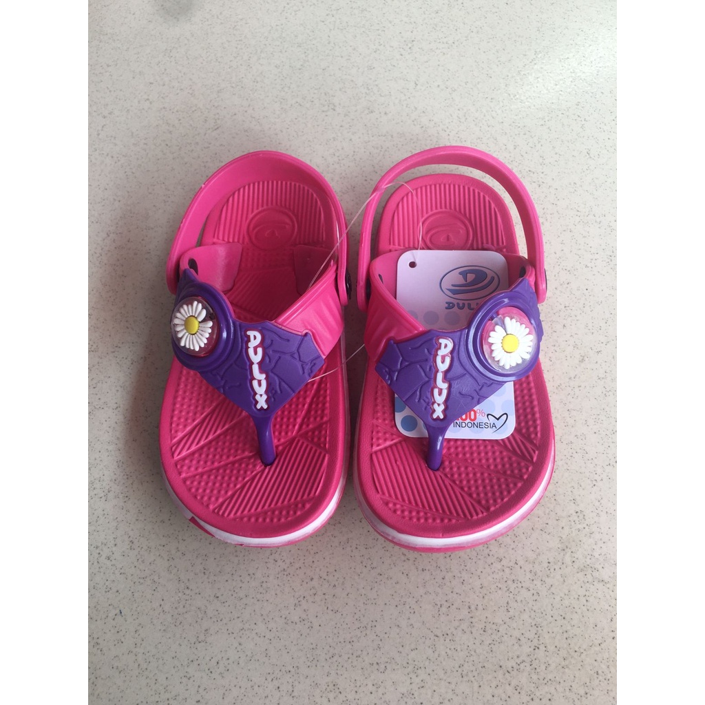 DX-293E-1 Sandal Jepit Anak Cewek Motif Bunga / Sandal Jepit Bayi &amp; Balita Merek Dulux Ukuran 20-25