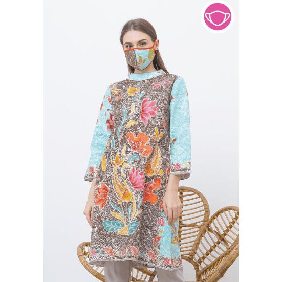 Nindi Encim D0205,Baju Dress Batik wanita modern Nona Rara batik