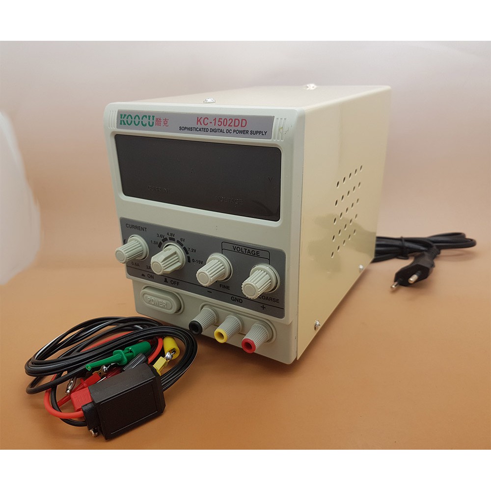 Jual KOOCU DC Power supply ( 0-15v & 0-2A ) adjustable / Adaptor Digital Terlaris