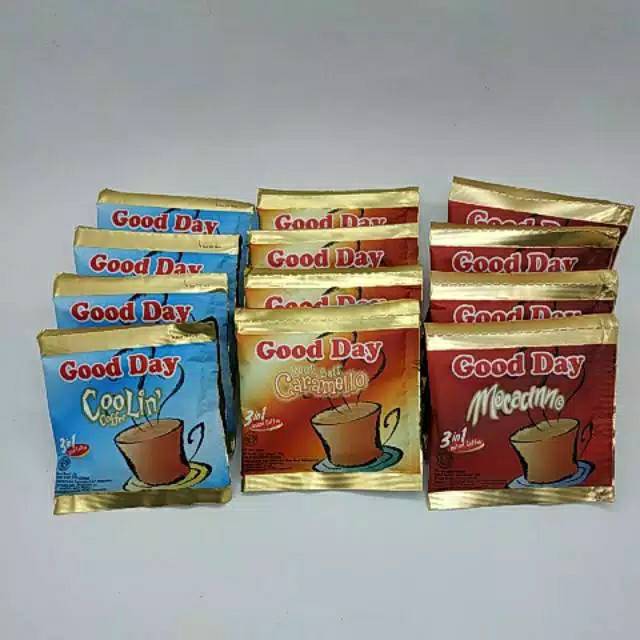 

Kopi goodday 10 sachet rasa mochacino, coolin dan chococinno