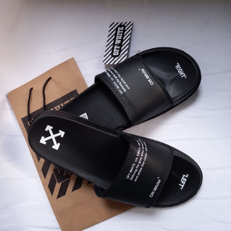 SANDAL OFF WHITE SANDAL SLIDE PRIA SANDAL SLOP OFF WHITE SENDAL FLAT-1
