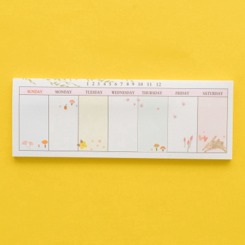 Weekly Plan Paper Scrapbooking Stickers Sticky Note Stationery School Supplies Pupils Office