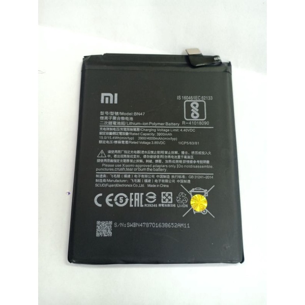 BATERAI REDMI 6PRO (BN47) ORIGINAL