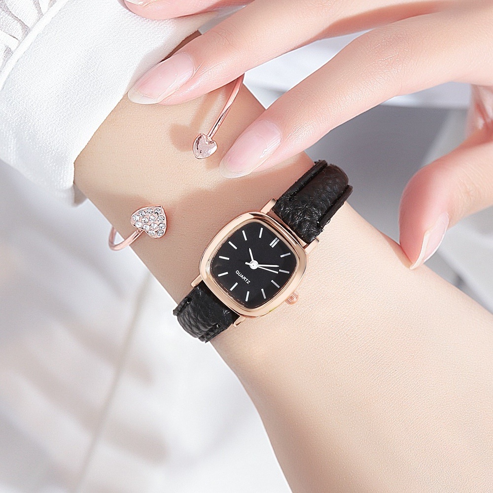 JAM TANGAN FLAREA WANITA DIAMETER KECIL KULIT HITAM JAM113B5 IMPORT KOREA FASHION REMAJA KEKINIAN CEWEK MURAH SIMPLE CASUAL ORIGINAL BRANDED