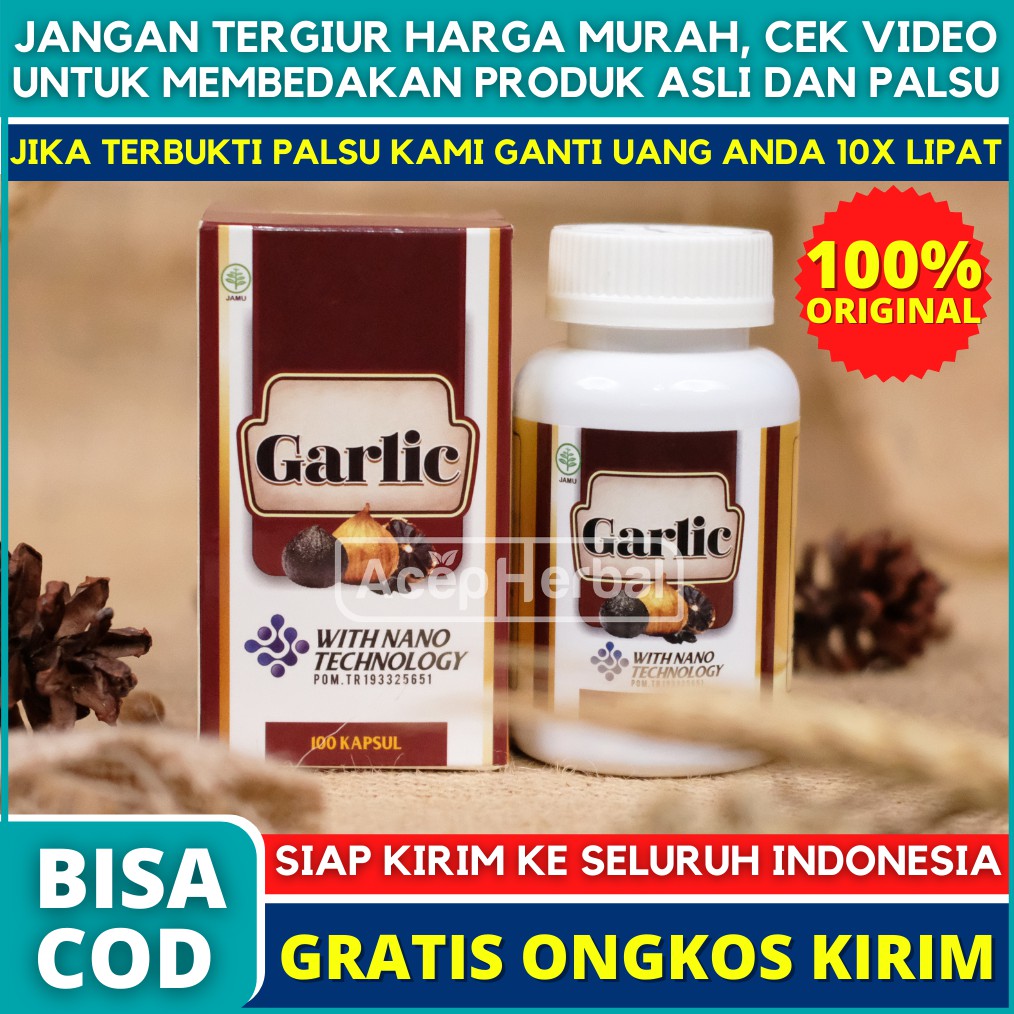 

Black Garlic Kapsul - Herbal Alami Ekstrak Bawang Putih Hitam Legalitas BPOM & HALAL MUI