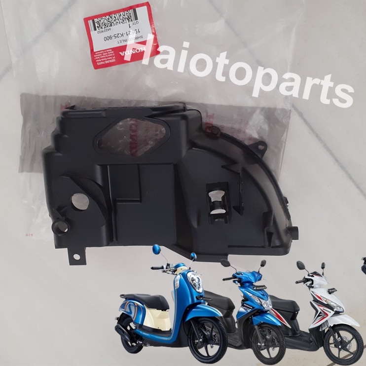 Shroud IN Beat fi Scoopy fi Vario 110 fi NON ESP Stater Berisik 19621-K25-900 Shroud INLET Cover Mes