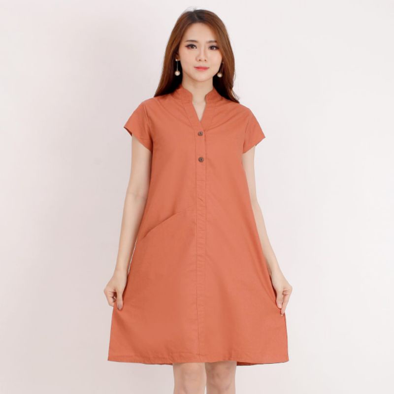 Dress Fashion BV SD-08/ Dress Polos/ Midi Dress/ Dress Katun