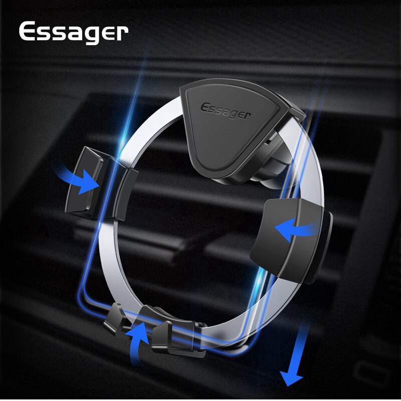 

Essager Mount Holder Handphone / Smartphone / Iphone / Samsung / S10 / S9 untuk Ventilasi AC Mobil