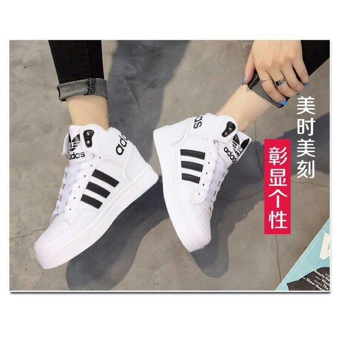 Sepatu Boots Wanita Import Terlaris SNEAKER BOOTS ADIDAS CL PUTIH Original