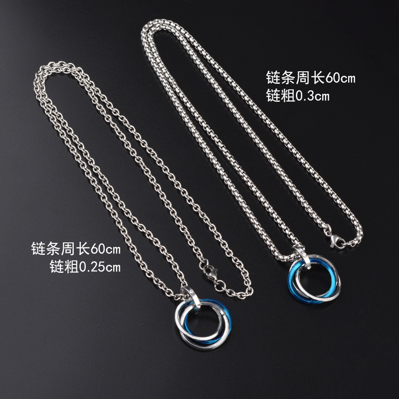 Kalung Pria Rantai Silver Titanium 316L Stailnless Steel Cowok Laki Keren Original Anti Karat