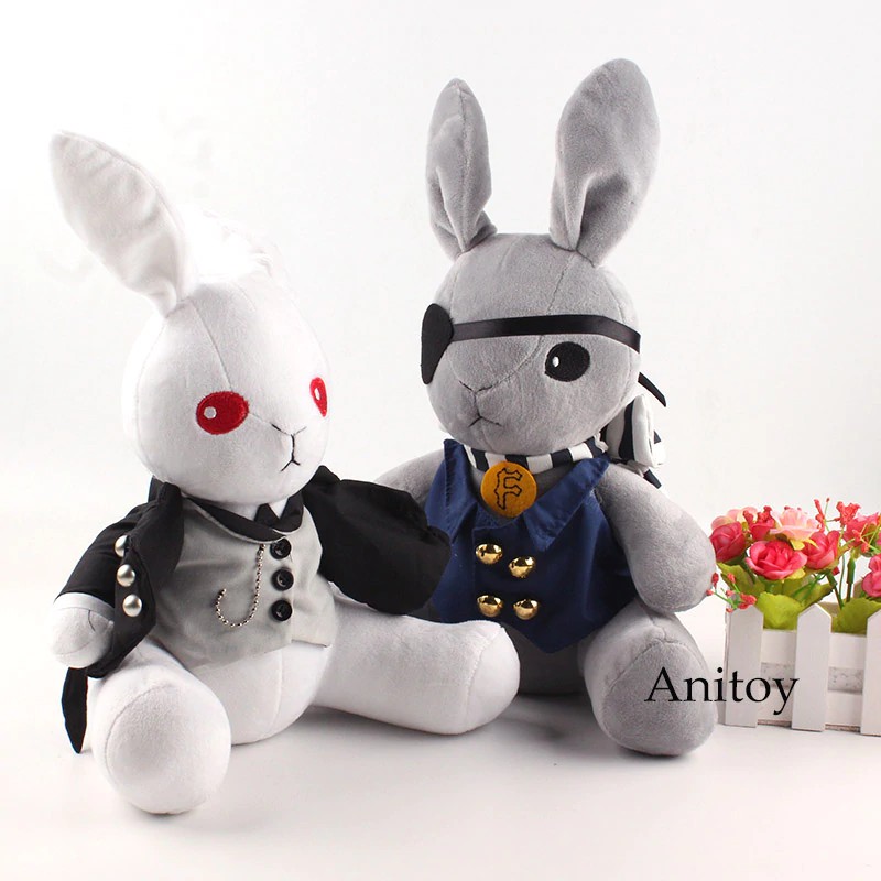 mainan Anime Kuroshitsuji Black Butler Plush Doll Rabbit Cosplay Ciel Phantomhive Stuffed Toy for