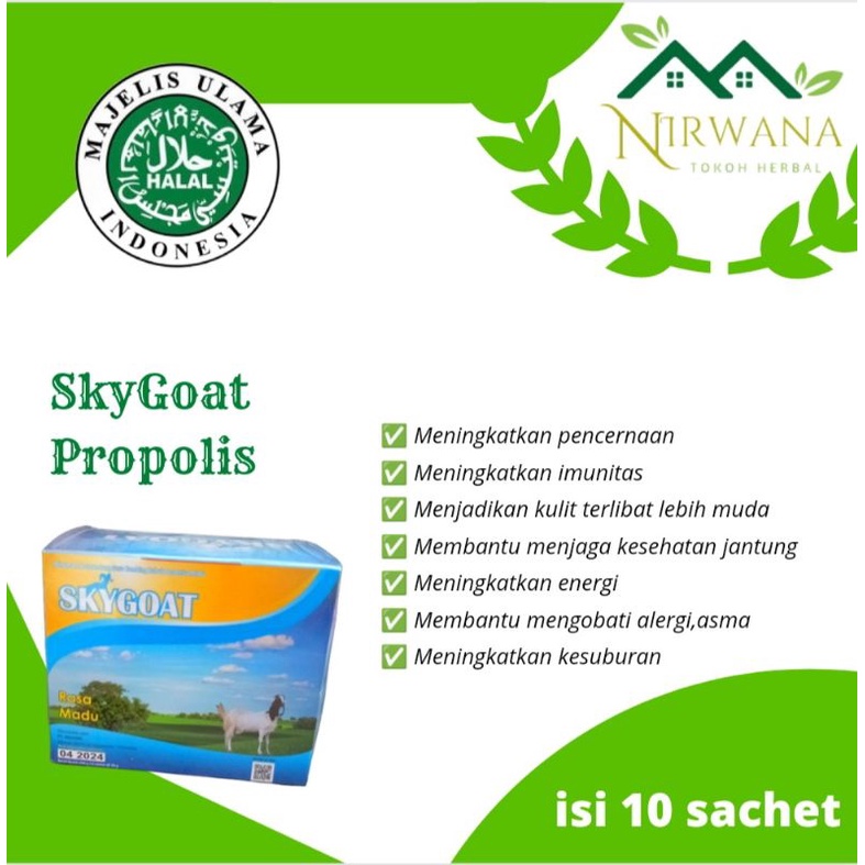 

SkyGoat Propolis 10 Sachet || Susu kambing Etawa