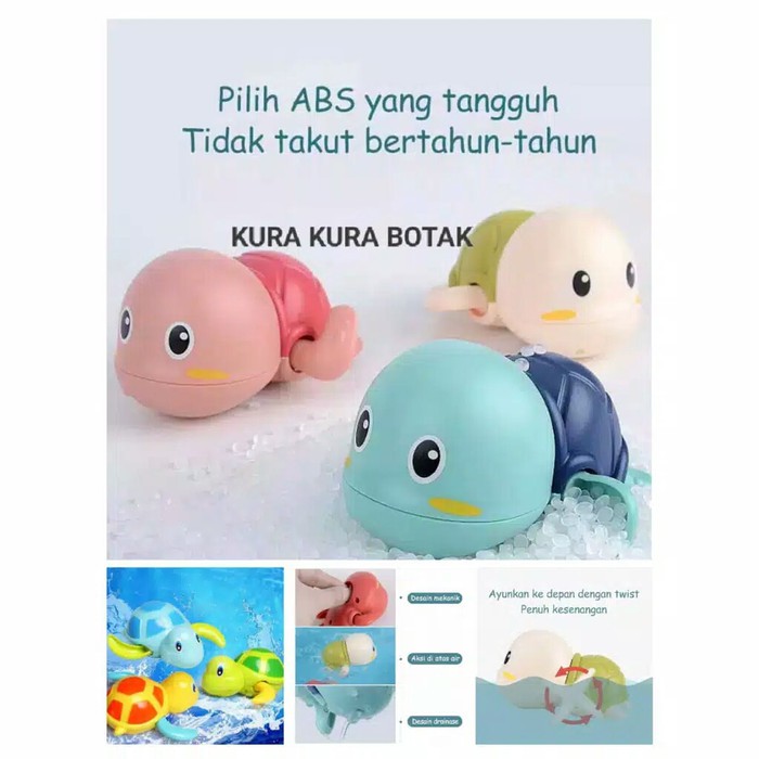 MOMBABY1 Mainan mandi Motif Penyu Kura kura Baru - Mainan mandi Putar anak Kura kura