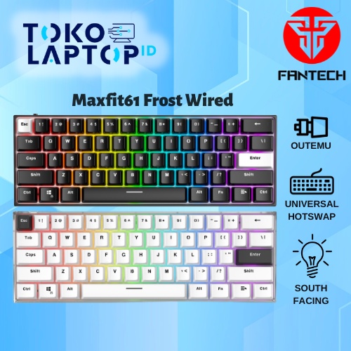 Fantech MK857 Maxfit61 Frost Wired RGB 60% Mechanical Gaming Keyboard