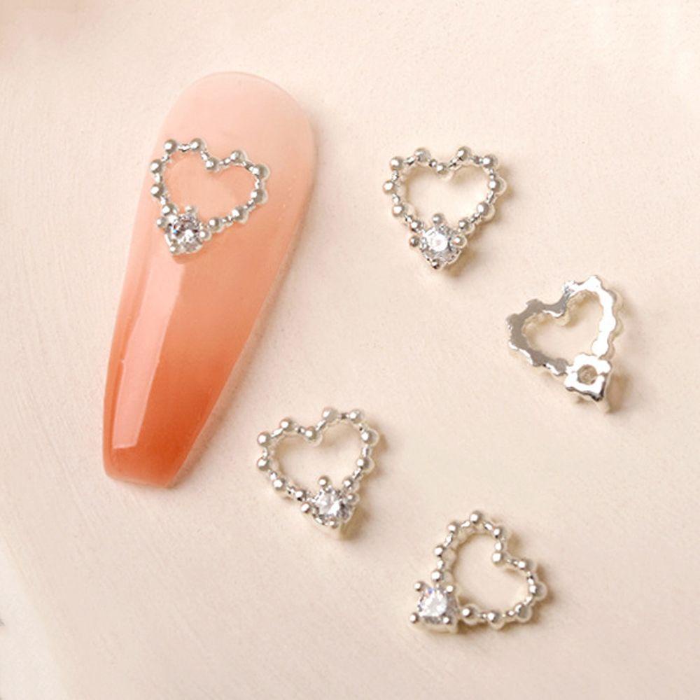 Mxbeauty Bintang Nail Art Dekorasi Wanita Cinta Hati Ikatan Simpul Manikur Aksesoris Hollow Nail Drills