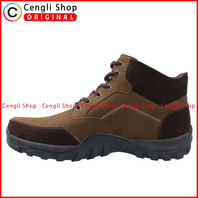 SEPATU BOOT PAKALOLO PRIA ORIGINAL CASUAL KULIT ASLI HIJAU PB05