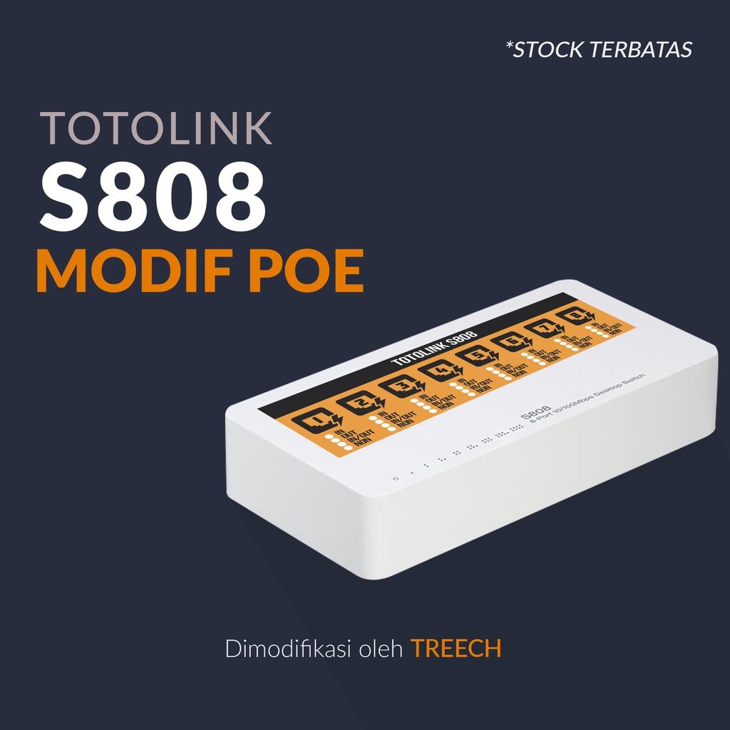 SWITCH TOTOLINK S808 MODIF POE MURAH BUKAN S505
