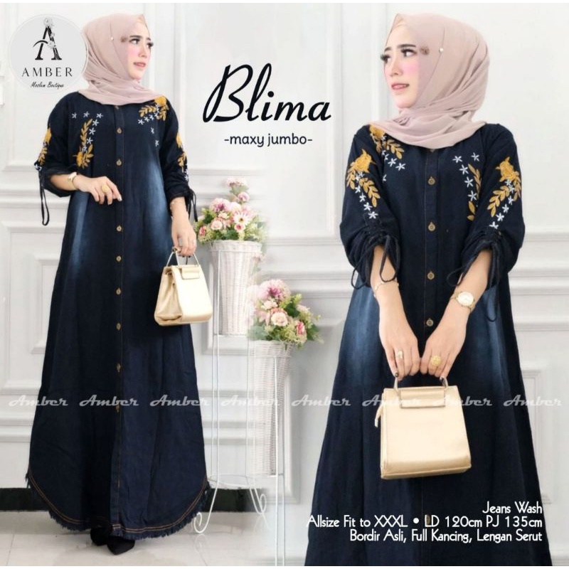 GAMIS JEANS TERBARU 2022 UNTUK WANITA MUSLIMAH DEWASA  BAJU MAXY  KEKINIAN  MODIS DAN TERPOPULER DEN