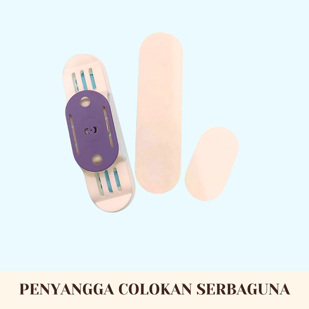 HOLDER COLOKAN STOP KONTAK AC REMOTE - HOLDER GANTUNG UNIVERSAL PENYANGGA COLOKAN SERBAGUNA