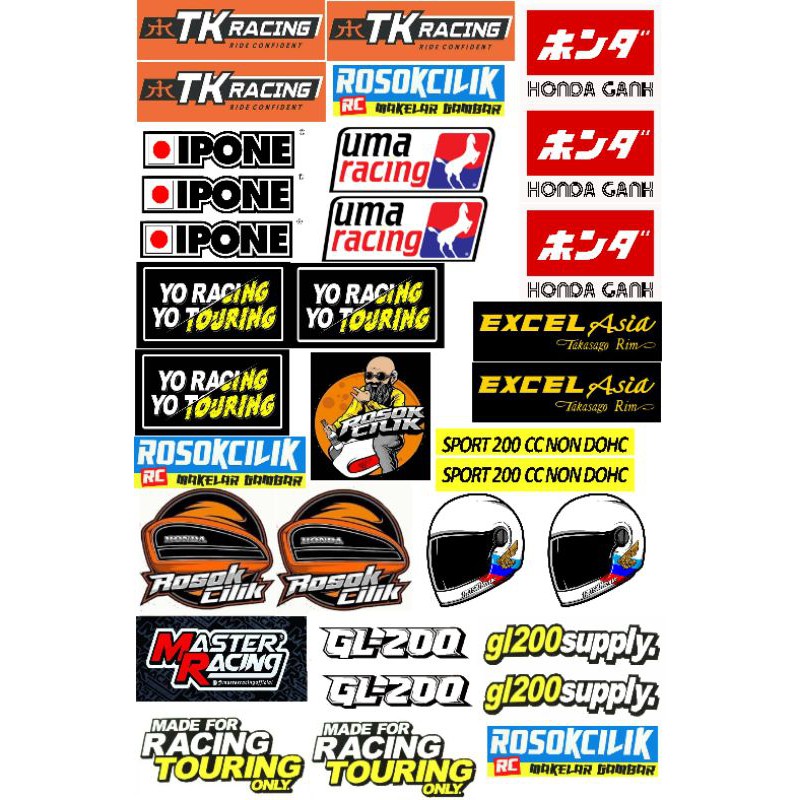 STIKER HEREX STIKER HONDA GANK STIKER ROSOK CILIK
