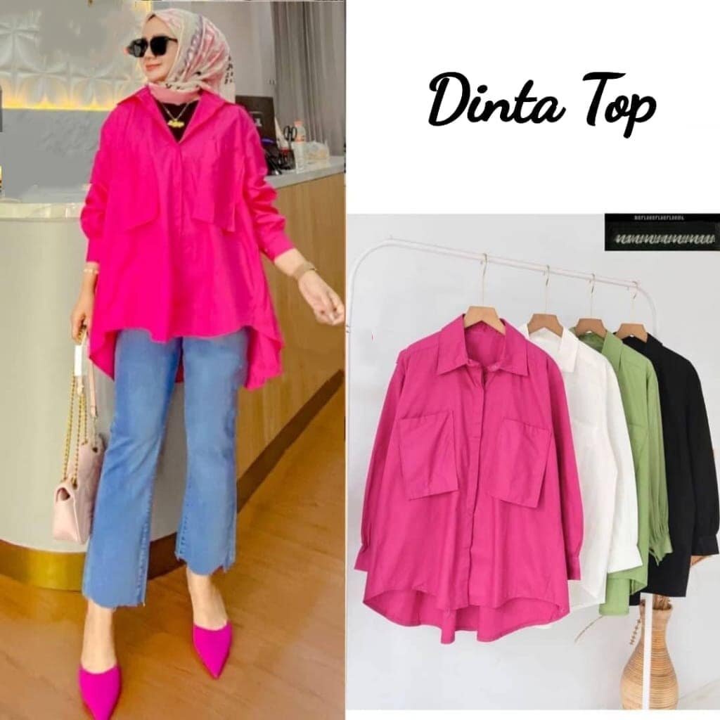 DINTA TOP BLOUSE BL KATUN RAYON LD 110 CM Blouse Kekinian OOTD Blouse Wanita Korean Style BAJU BLOUSE WANITA PAKAIAN WANITA BLOUSE ATASAN WANITA 2022