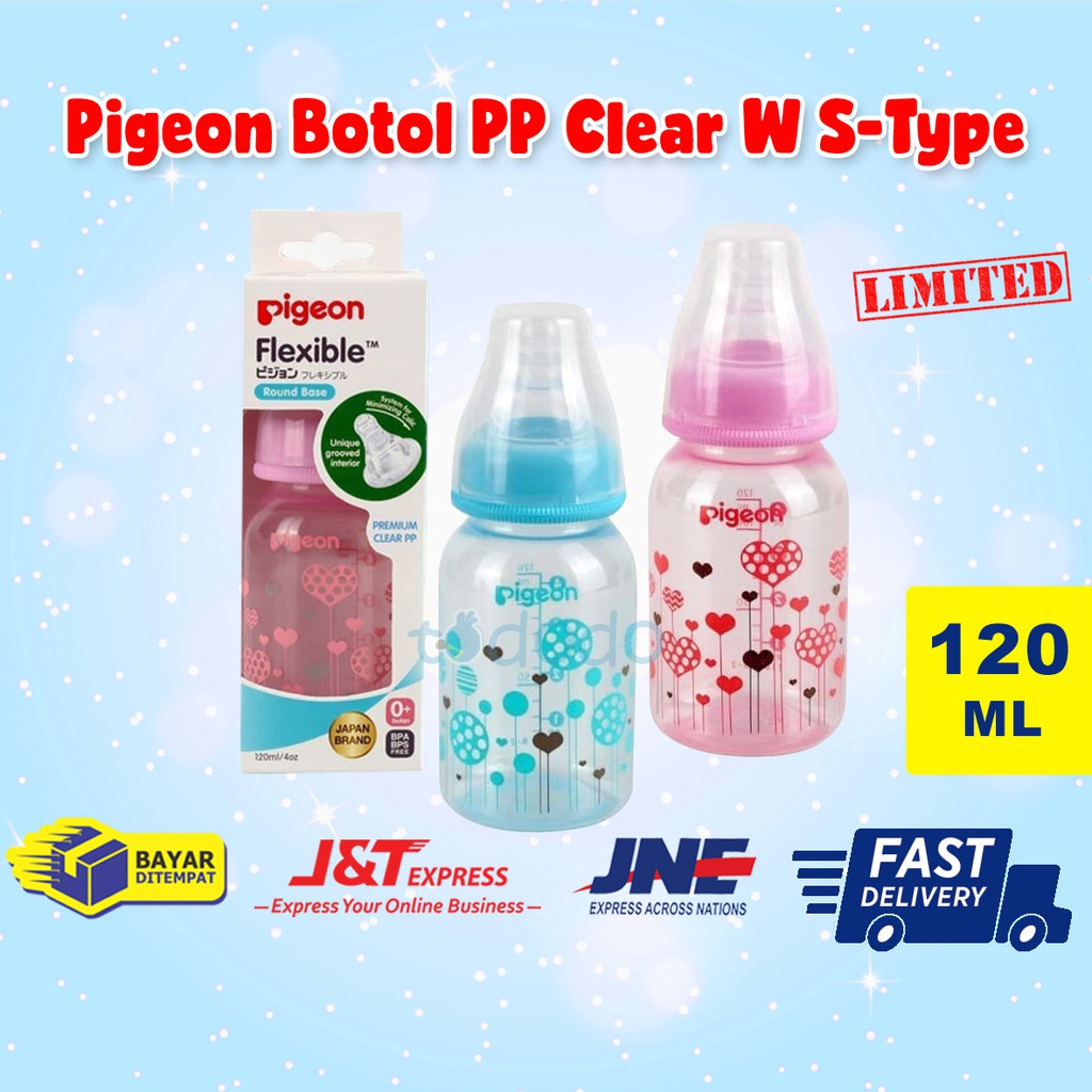 Pigeon Botol PP Clear 120ml W S-Type / Botol Susu