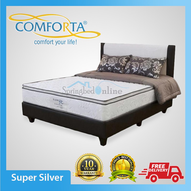 COMFORTA SUPERFIT SILVER SPRINGBED 200X200 FULLSET