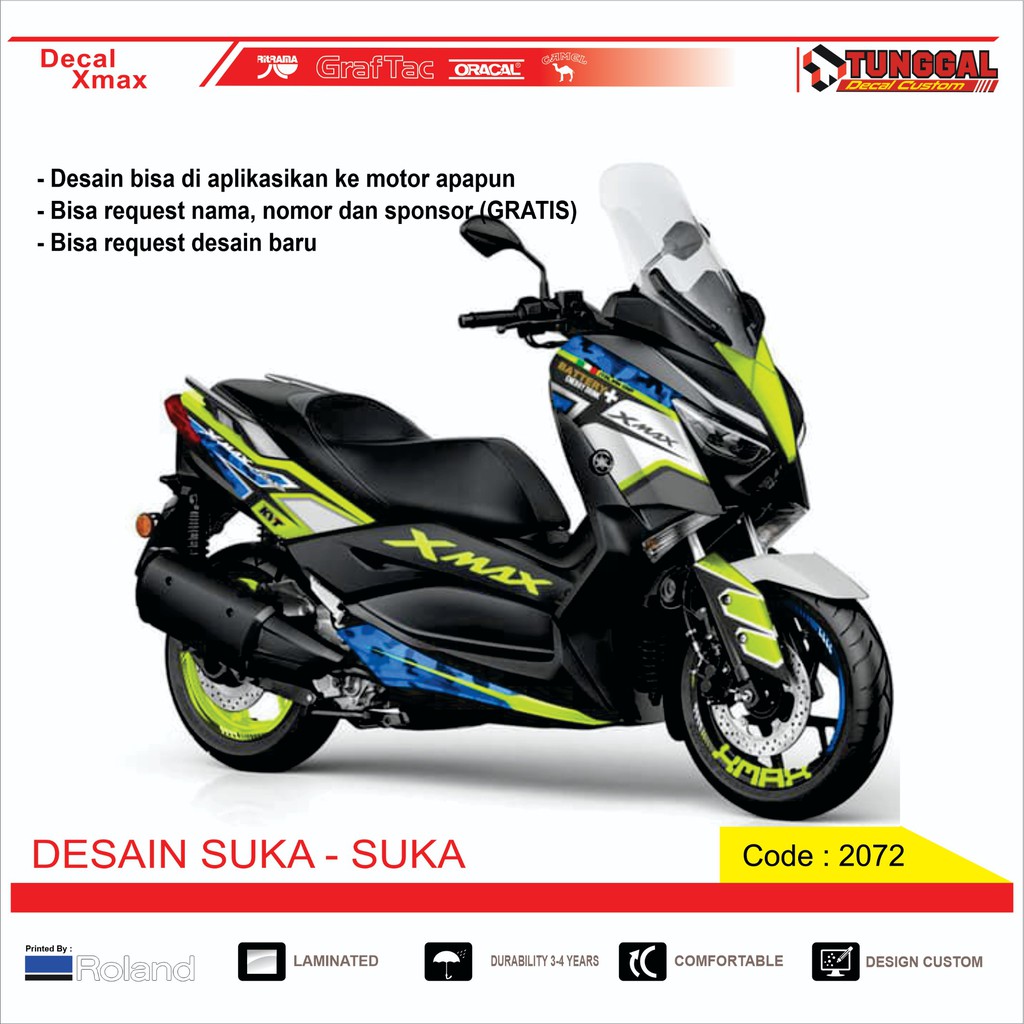 Decal Yamaha Xmax 250 desain custom