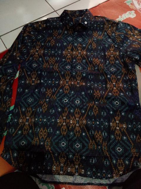 Freypv 8007 Slimfit Long Batik Songket M-l Kemeja Batik