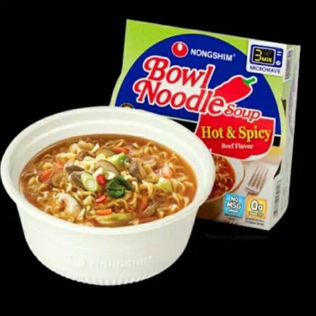 

Mie korea Nongshim bowl hot & spicy