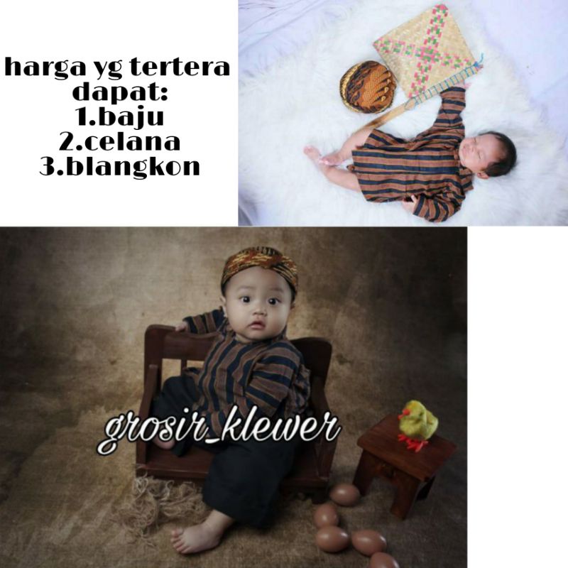 surjan lurik anak | baju lurik anak laki-laki umur 0-12 tahun | baju lurik +celana hitam+ blangkon