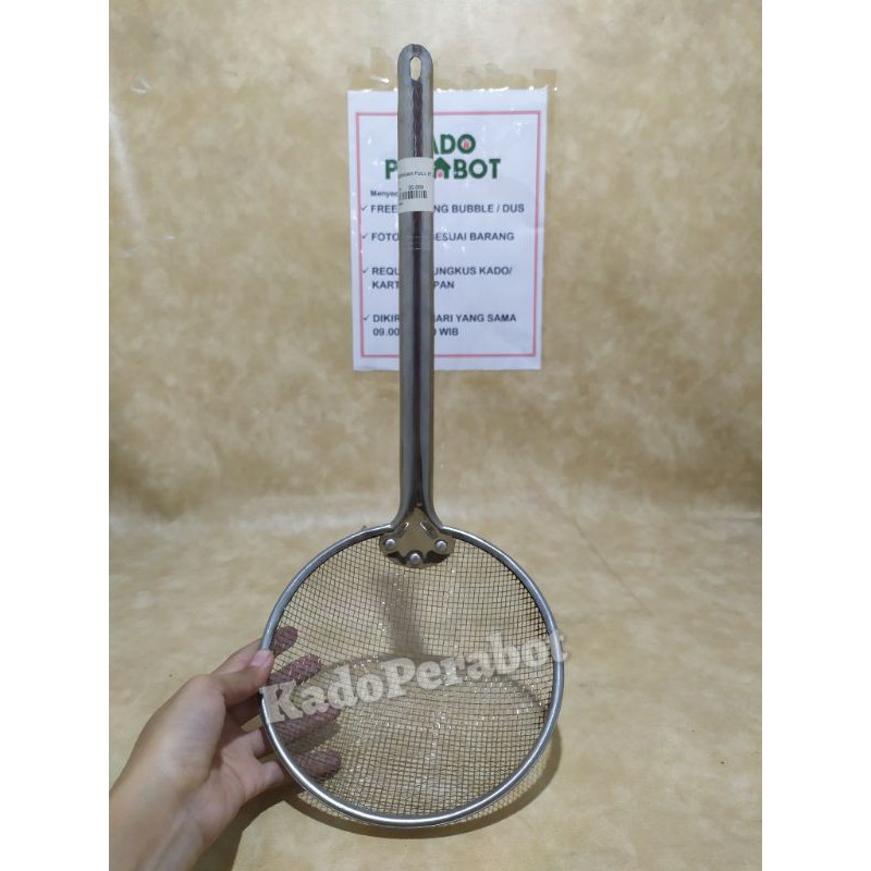 saringan full stainless laba 18cm - Saringan kremes lubang rapat