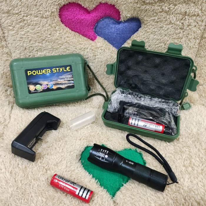 SENTER POLICE SWATT MINI LED ZOOM FOKUS T6 POWER STYLE SF188