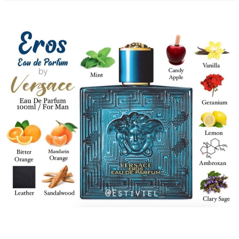 Jual Parfum Pria VERSACE Eros Original 100 ML Shopee Indonesia