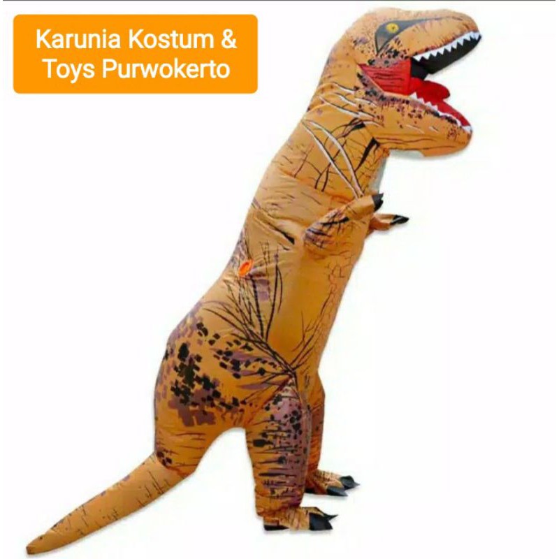 KOSTUM DINO T-REX COSPLAY BADUT PESTA DINOSAURUS T REX DEWASA CARNAVAL