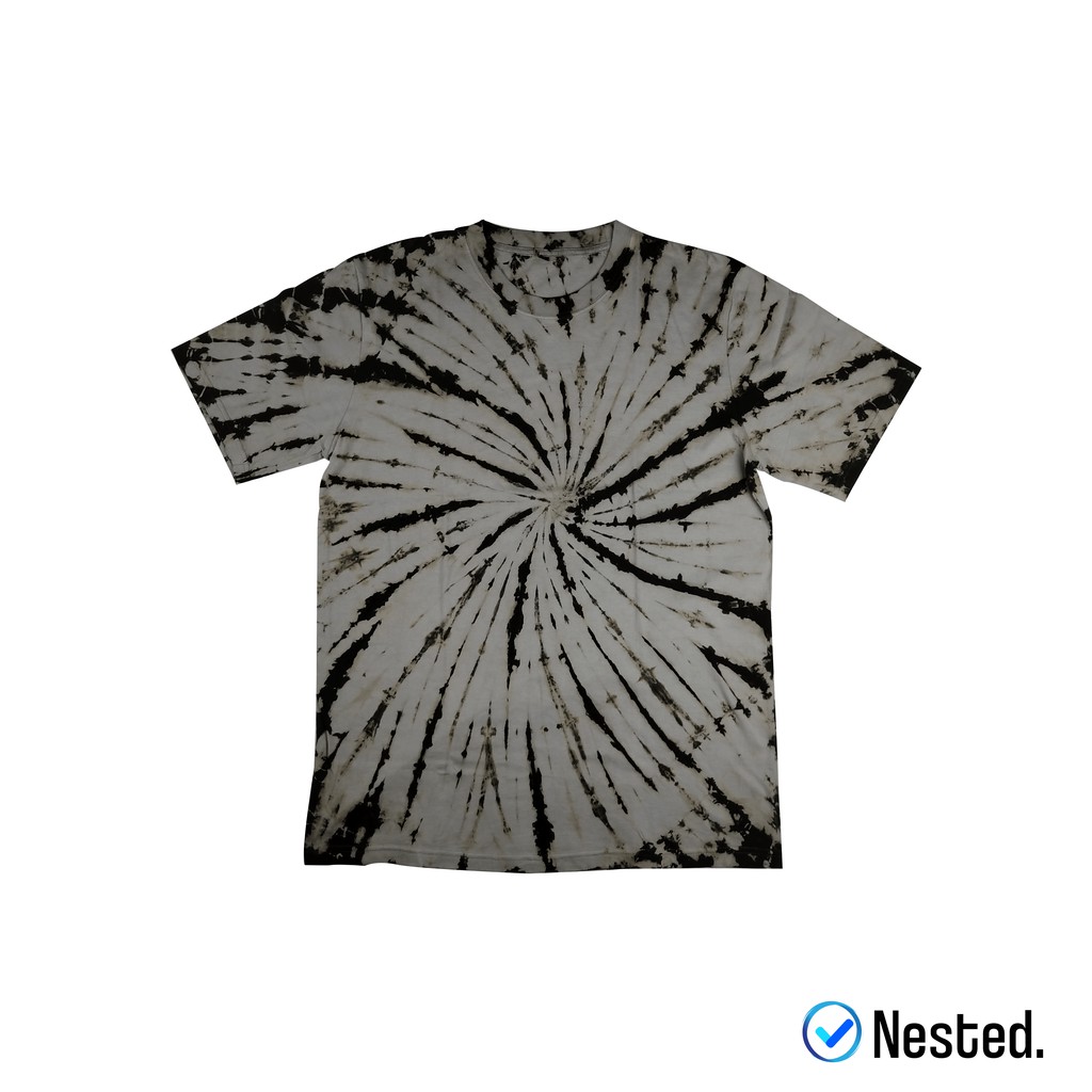 Kaos Tie dye Abstrak Grey