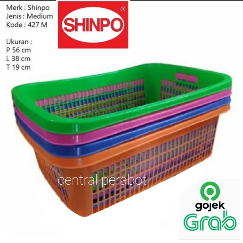 KERANJANG BAJU PLASTIK/KERANJANG PAKAIAN PLASTIK/KERANJANG BAJU BAYI SIP 427 M SHINPO