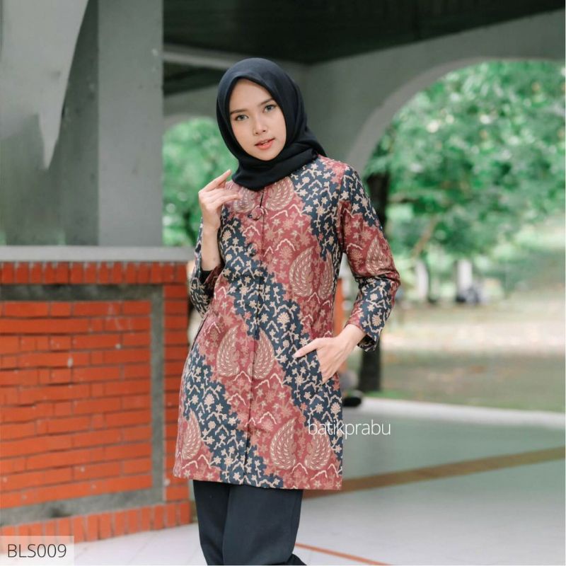 Batik pasangan couple sarimbit pria &amp; wanita batik bahan katun size reguler prg maron