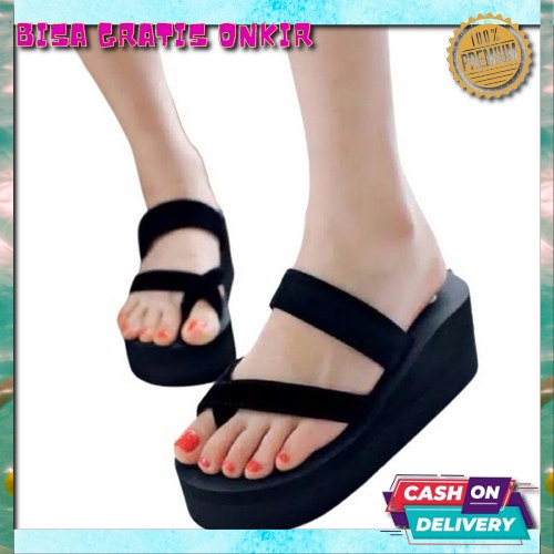 Wedges Wanita Import Wedges Pesta Wejes Perempuan Sandal Premium Wajes Wanita Elegan Sandal Wages Te