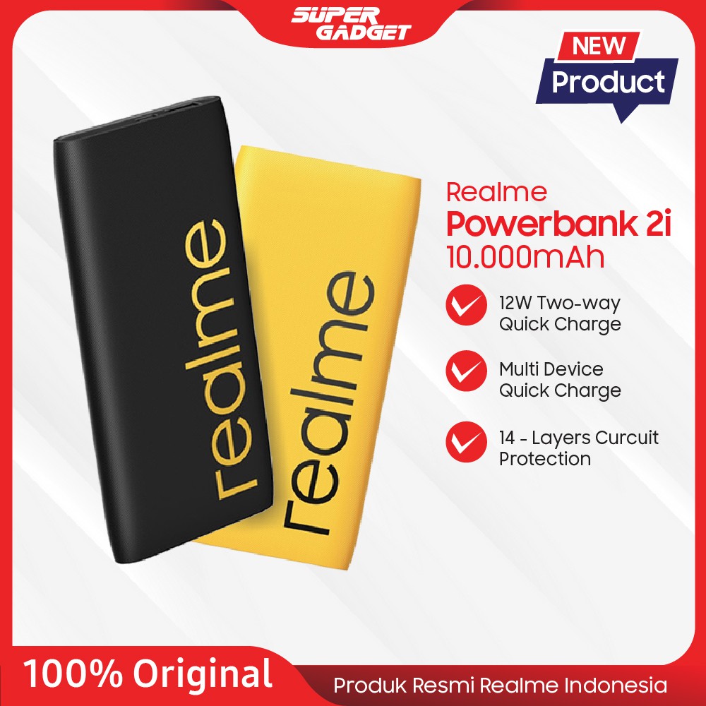 Realme Power Bank 2i 10000 mAh powerbank charger TYPE C Original