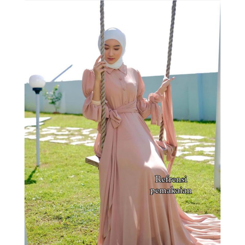 Baju Gamis Syari Terbaru Raina Dress Ori Vallery Hijab
