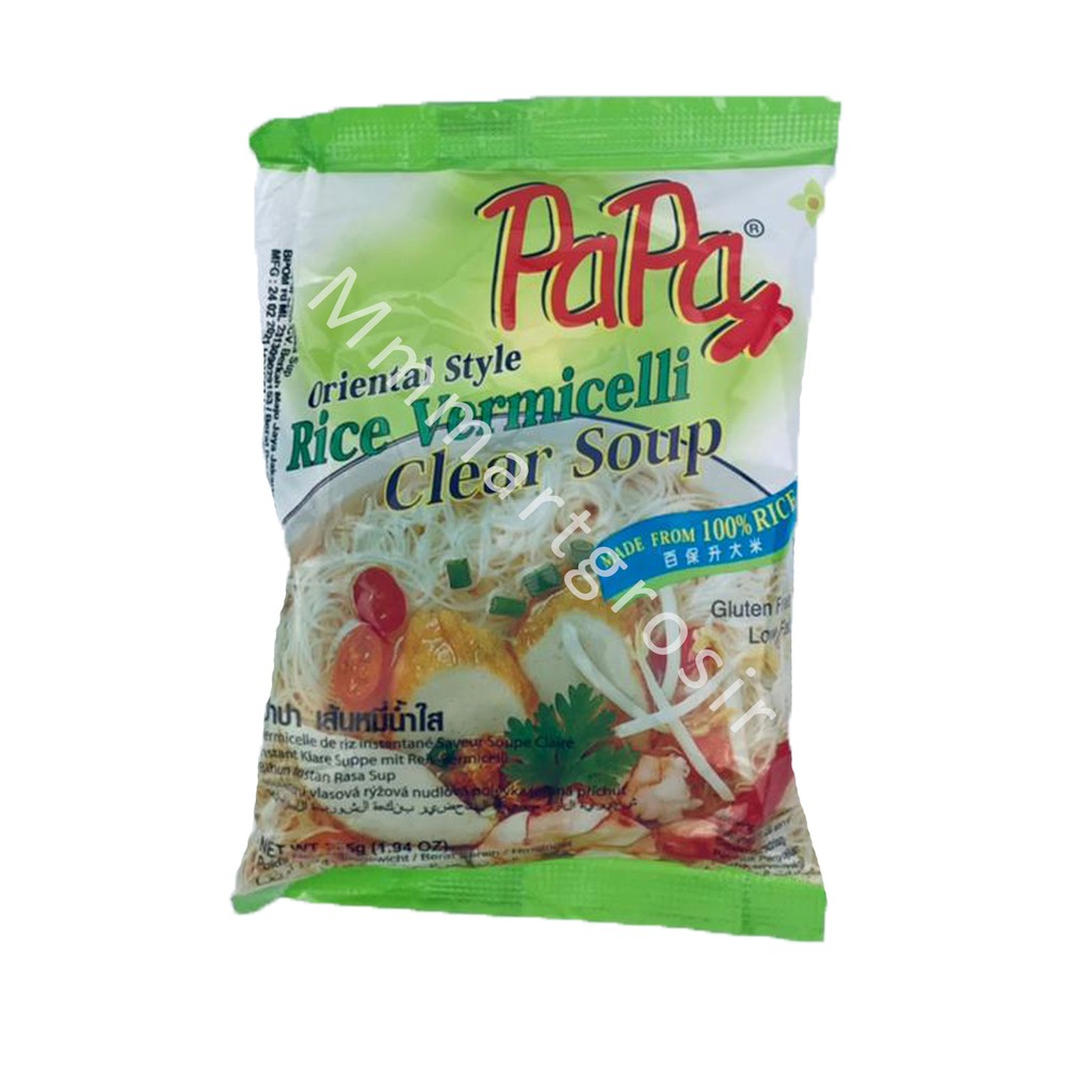 Papa / Rice vermicelli Clear Suop / Bihun instan rasa sup / 55g