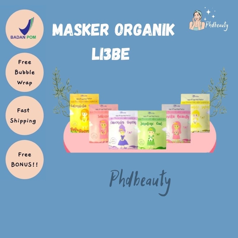 (DIST.RESMI)✅ Li3BE MASK PETAL FLOWER SAFFRON YOGHURT OAT (Free spatula)