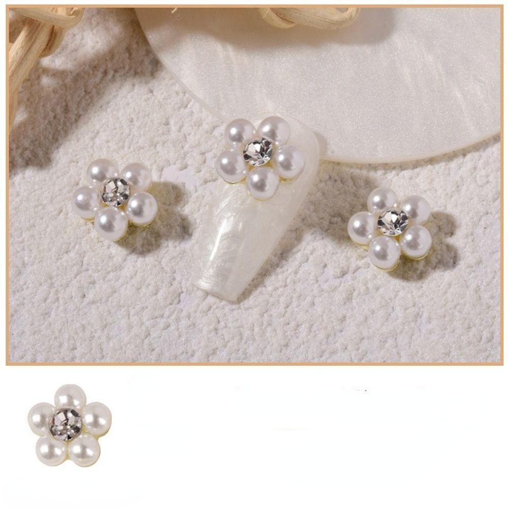 Mxbeauty Nail Art Charms Nail Kecantikan Kuku Salon Nail Art Perhiasan Alloy Charm Mutiara Tumpuk Bor Manicure Aksesoris