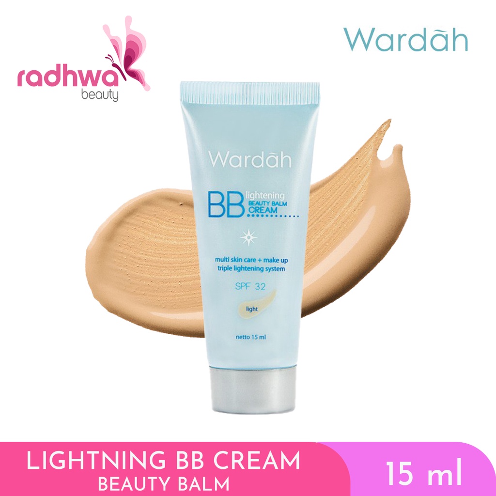 Wardah Lightening BB Cream 15 ml SPF 32 Kulit Lebih Lembab Tahan Lama dan Wajah Cerah Seketika