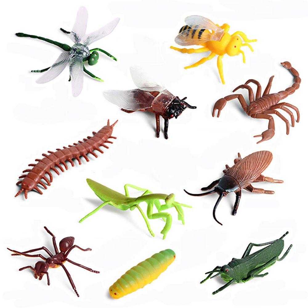 Nanas 10PCS Model Serangga Manusia Hidup Hadiah Pembuatan Pemandangan Belajar Awal Mantis Capung