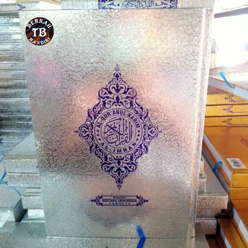 al qur'an besar civer perak/silver  A4 (30× 21 CM)