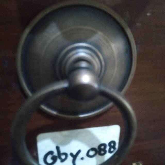 Handle / Tarikan Laci Lemari Pintu Rumah Pagar Kuningan Antik Murah Gebyok 088