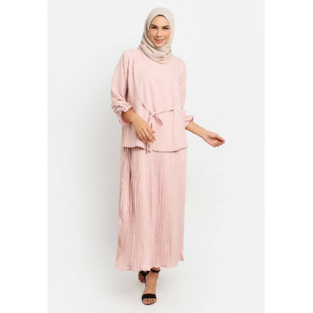 NAZMA DRESS - PINK DUSTY | GAMIS MUSLIM WANITA | PREMIUM