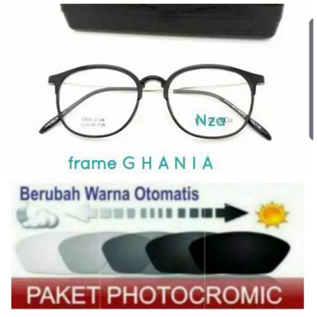 Frame Kacamata Wanita Anti Radiasi PHOTOCROMIC Minus Plus Anti UV Terbaru, Kacamata Fashion